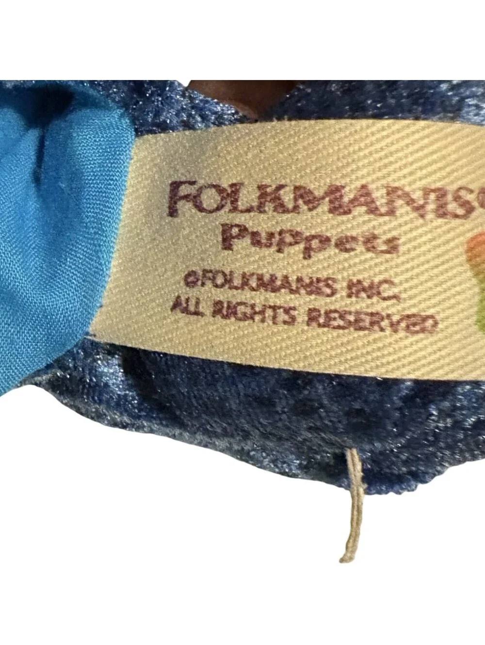 Folkmanis Blue 3-Headed  Plush Dragon Puppet 12 in